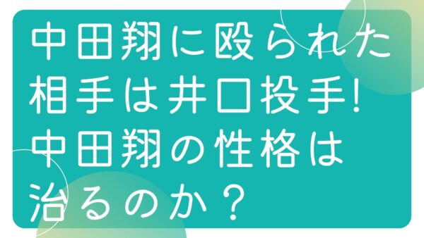 中田翔に殴られた 暴力を受けた相手は井口投手 宮西と杉谷は さか上がりブログ 人生いろいろ